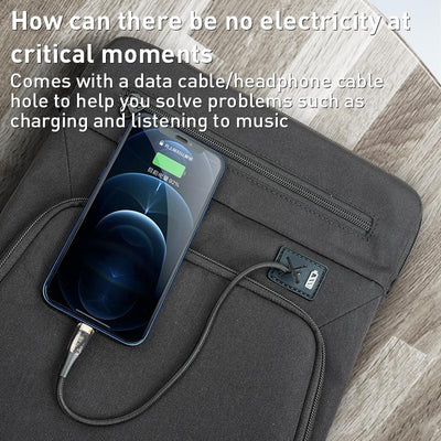 11 Inch Men Multifunctional Shoulder Bag Black