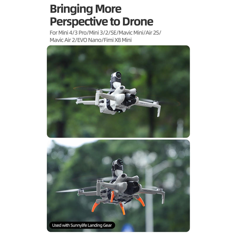 Insta360 Go 3s / Go 3 Sunnylife Camera Strap with Magnetic Mount and Silicone Wristband for Drone and Backpack - Black Stripe