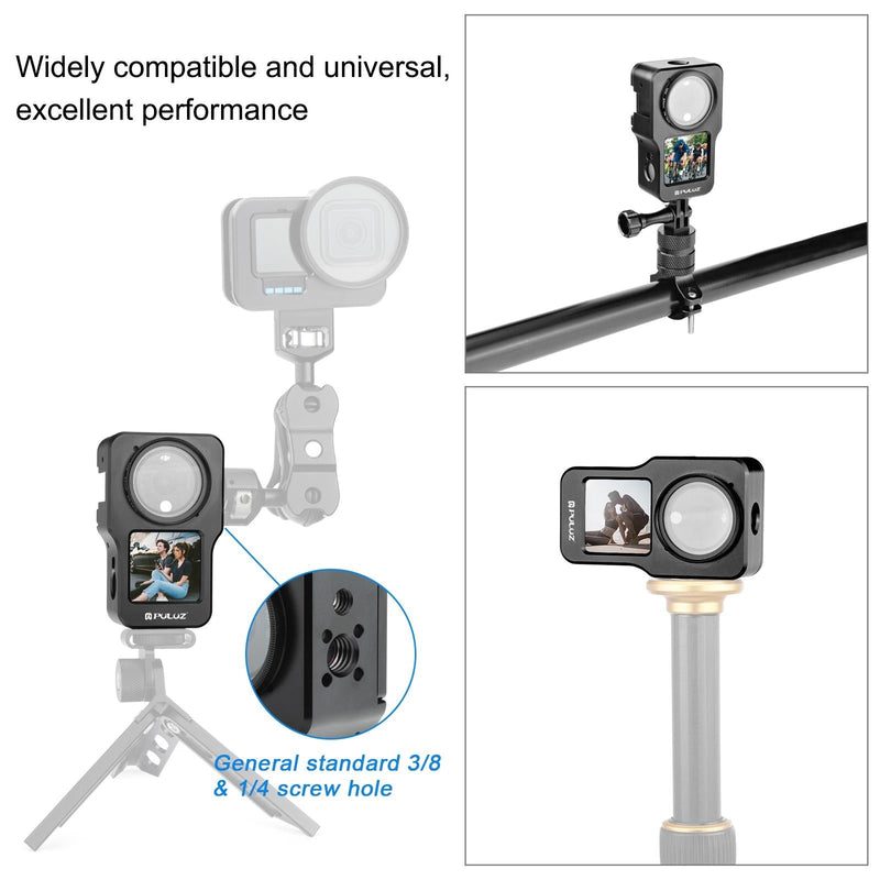 Aluminum Cage For Dji Action 2 - Cnc Alloy - Black