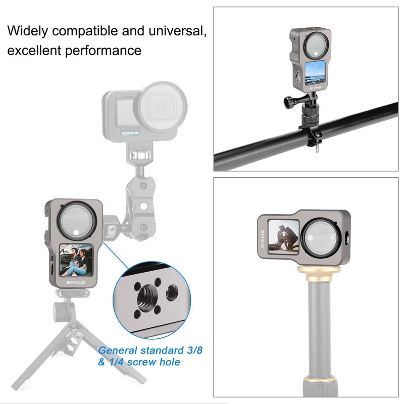 Aluminum Cage For Dji Action 2 - Cnc Alloy - Black