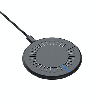 15W Round Wireless Fast Charger 964 Shape - Black
