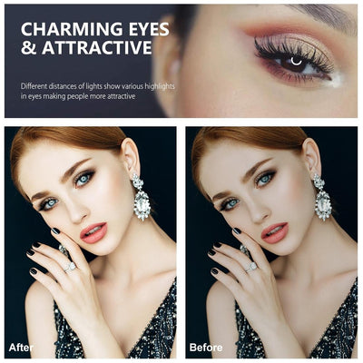 10 Mode Usb Led Ring Light with Tripod Mount and Cold Shoe Ball Head - 4.7 Inch Diameter