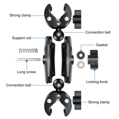 Dualheads Crab Clamp Handlebar Mount for Action Cameras