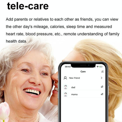 1.91 Inch Ips Screen Ip67 Waterproof Silicone Band Smart Watch Support Body Temperature Monitoring / Ecg - Black