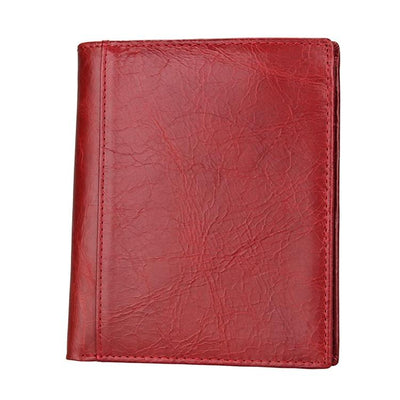 Leather Rfid Passport Wallet - Multi-function - Yellowish-Brown