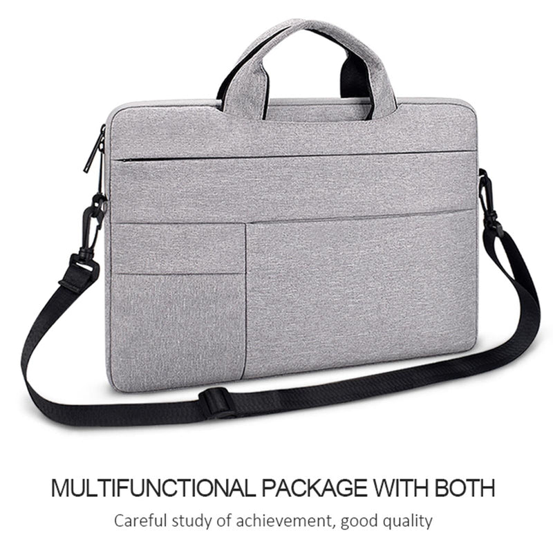 13.3 Inch Portable Laptop Shoulder Bag - Oxford Cloth & Nylon - Hemp Gray