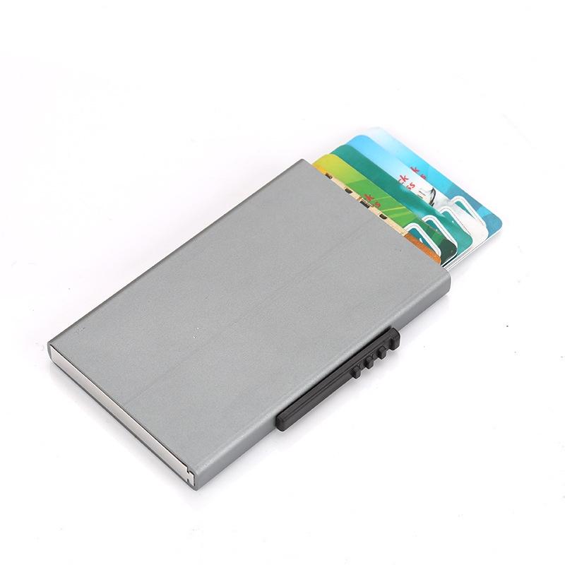 Aluminum Rfid Blocking Credit Card Holder - Black