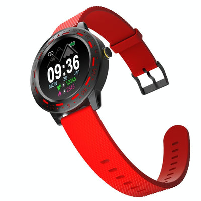 1.3 Inch Tft Screen Ip67 Waterproof Smart Watch Bracelet Support Sleep Monitor / Heart Rate Monitor / Blood Pressure Monitoring - Red