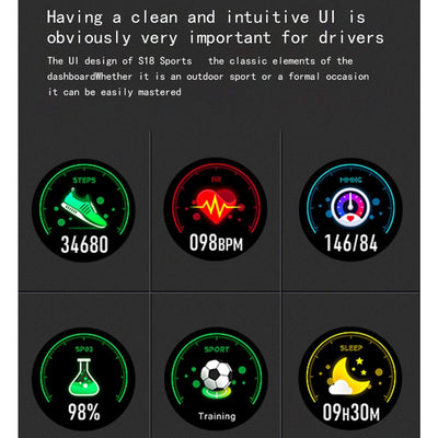 1.3 Inch Tft Screen Ip67 Waterproof Smart Watch Bracelet Support Sleep Monitor / Heart Rate Monitor / Blood Pressure Monitoring - Red