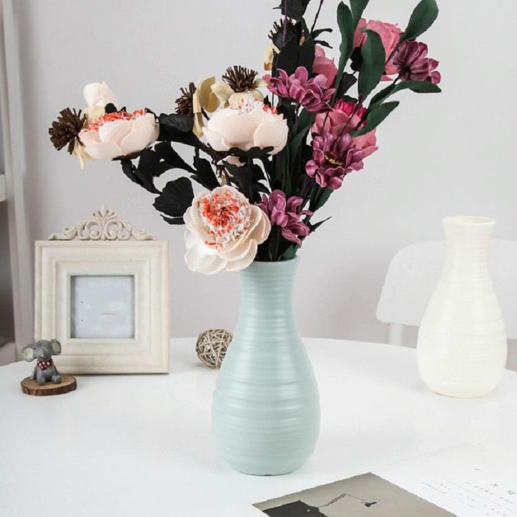 Creative Desktop Flower Vase - Modern Plastic Decoration - Blue
