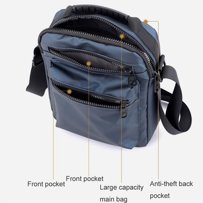 Men Oxford Cloth Crossbody Chest Bag Sporty And Versatile - Grey