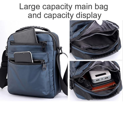 Men Oxford Cloth Crossbody Chest Bag Sporty And Versatile - Grey