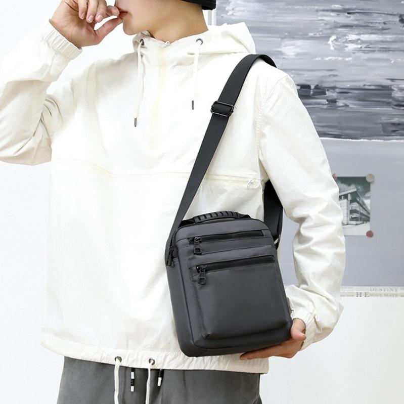 Men Oxford Cloth Crossbody Chest Bag Sporty And Versatile - Grey