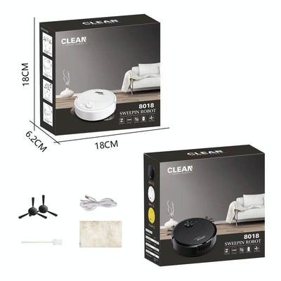 Smart Usb Charging Robot Vacuum for Family Cleaning - Black