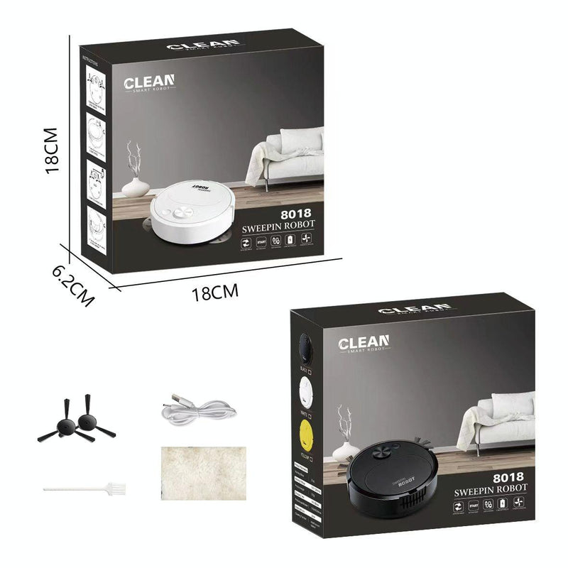 Smart Usb Charging Robot Vacuum for Family Cleaning - Black