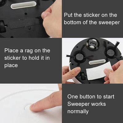 Smart Usb Charging Robot Vacuum for Family Cleaning - Black