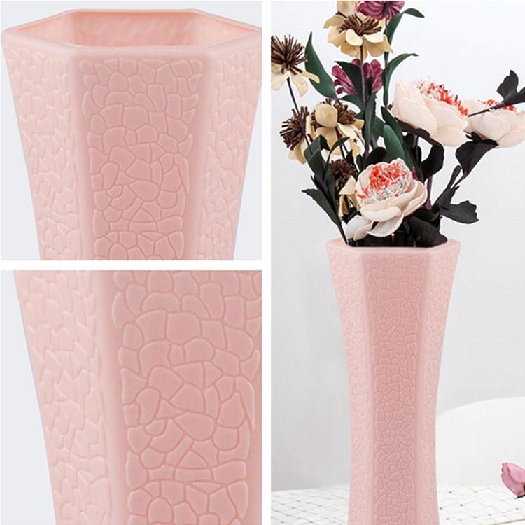3-piece Plastic Hydroponic Vase Set for Creative Home Decor - Pink