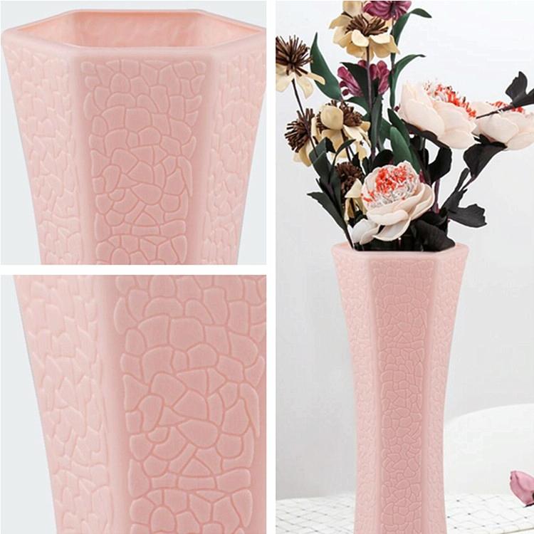 3-piece Plastic Hydroponic Vase Set for Creative Home Decor - Pink