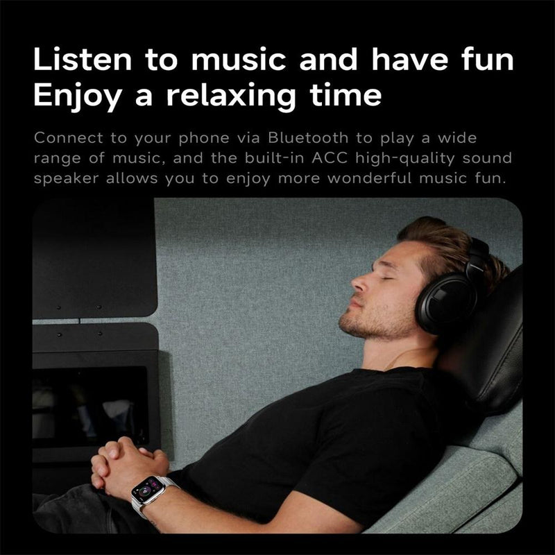 2.04 Inch Colour Screen Smart Watch Steel Strap Support Bluetooth Call - Silver