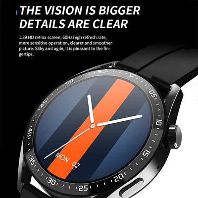 1.39 Inch Ip67 Waterproof Health Monitoring Bluetooth Call Smart Watch With Nfc Payment - Coffee