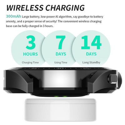 1.39 Inch Ip67 Waterproof Health Monitoring Bluetooth Call Smart Watch With Nfc Payment - Coffee