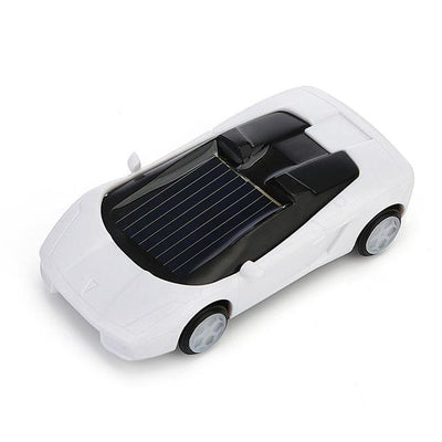 3-piece Solar Mini Car Racer Toy for Kids - Powered by the Sun - White