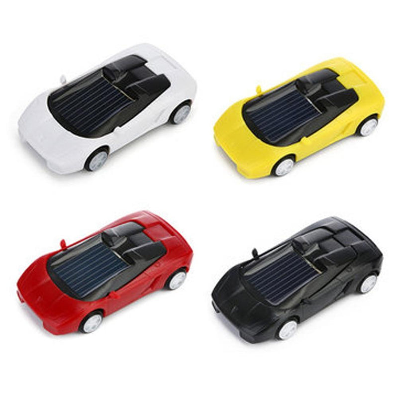 3-piece Solar Mini Car Racer Toy for Kids - Powered by the Sun - White
