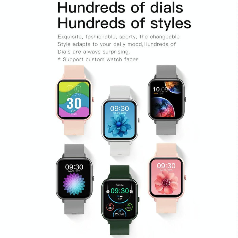 1.83 Inch Touch Screen Ai Voice Heart Rate / Blood Oxygen / Blood Pressure / Sleep Monitoring Bluetooth Smartwatch - Pink