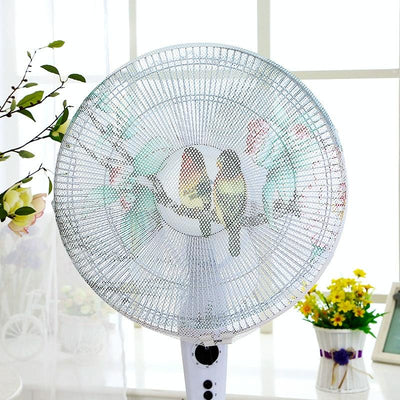 Electric Fan Safety Net Cover - Anti-pinch Dustproof - Peony