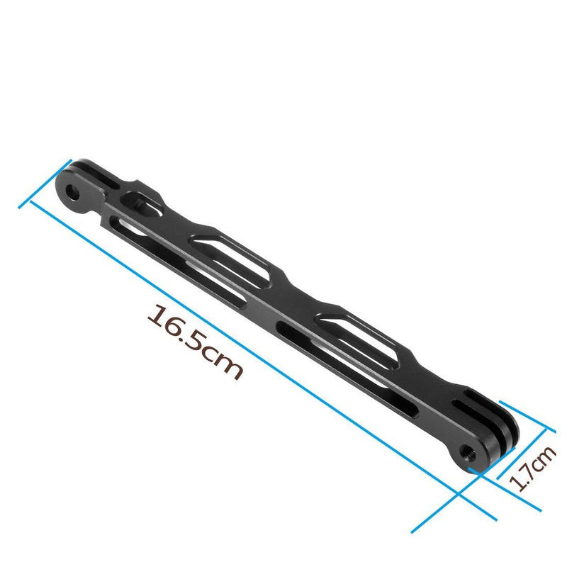 Aluminium Extension Arm for Action Cameras - 16.5cm - Black