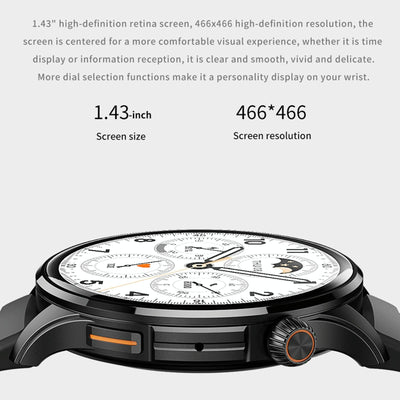 1.43 Inch Bt5.1 Smart Sport Watch With Health Monitoring - Grey