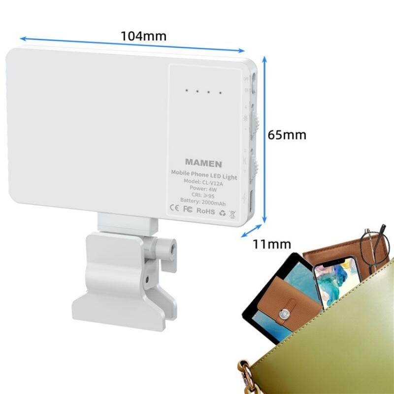 Portable Led Fill Light for Phone Laptop and Video Conferencing - Purple