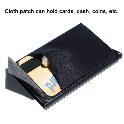 Compact Metal Card Holder with Rfid Protection - Silver