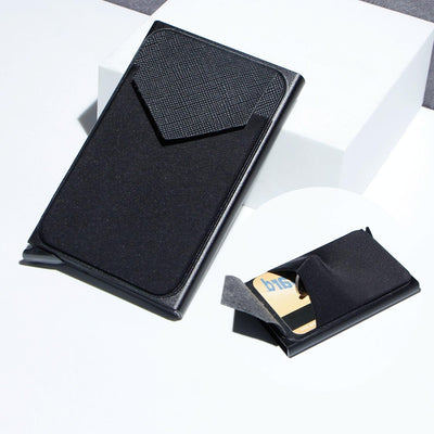 Compact Metal Card Holder with Rfid Protection - Silver