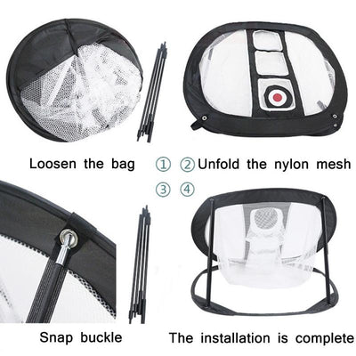 Foldable Square Golf Net for Indoor Practice - Blue
