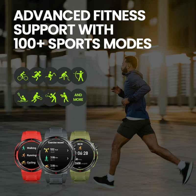1.43 Inch Fitness & Wellness Smart Watch 24H Health Monitoring - Wild Green