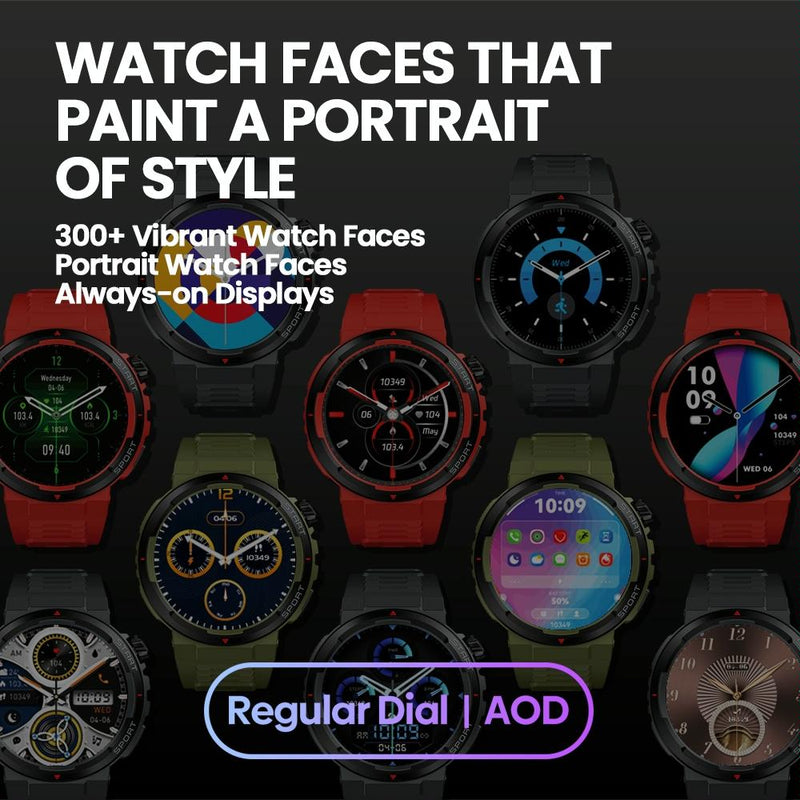 1.43 Inch Fitness & Wellness Smart Watch 24H Health Monitoring - Wild Green