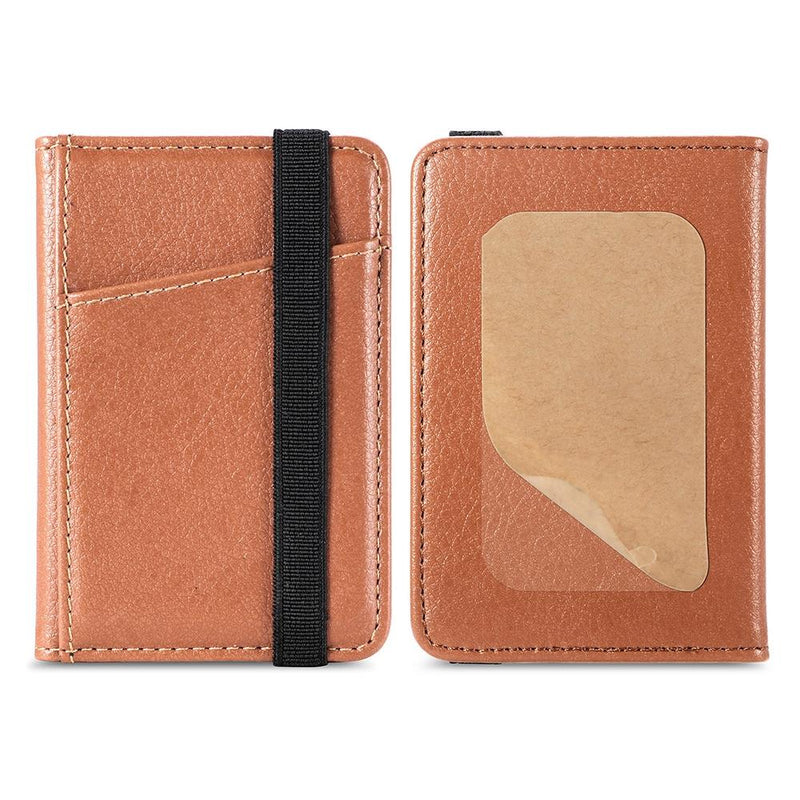 Pu Leather Phone Card Holder With Bracket Multifunctional - Rose Gold