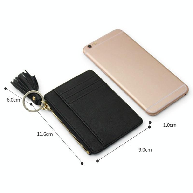 Compact Card Holder With Large Capacity Cute Mini Coin Purse - Pink