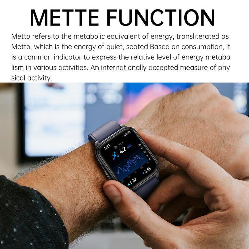 1.91 Inch Ip67 Waterproof Silicone Band Smart Watch Support Ecg / Non-Invasive Blood Glucose Measurement - Red