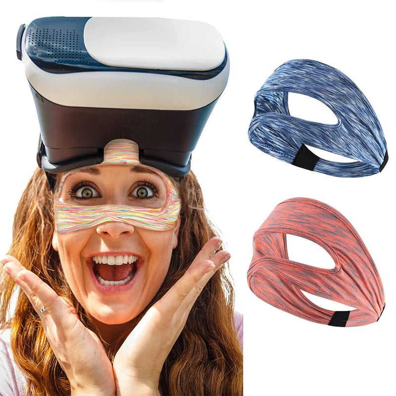 Gray Breathable Vr Eye Mask - Lightweight - Orange Gray