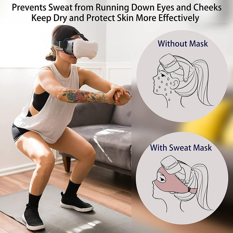 Gray Breathable Vr Eye Mask - Lightweight - Orange Gray