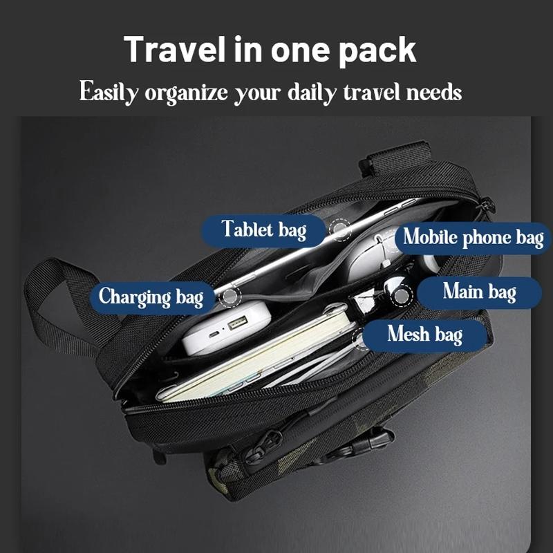 Functional Men Chest Bag Versatile Messenger Bag For Everyday Use - Camouflage