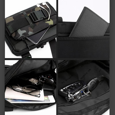 Functional Men Chest Bag Versatile Messenger Bag For Everyday Use - Camouflage
