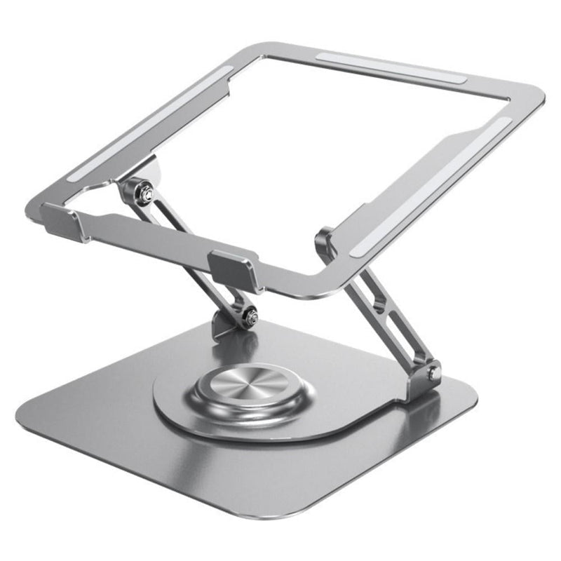 360 Degree Rotating Laptop Stand - Foldable Aluminum Bracket - Gray