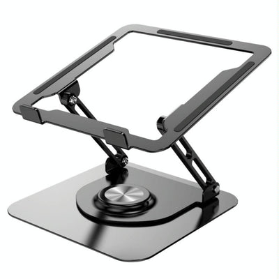 360 Degree Rotating Laptop Stand - Foldable Aluminum Bracket - Gray
