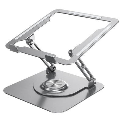 360 Degree Rotating Laptop Stand - Foldable Aluminum Bracket - Gray