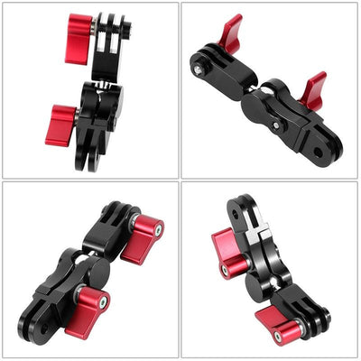 360 Degree Rotating Mount Adapter For Gopro Hero11 - Aluminium Alloy - Black