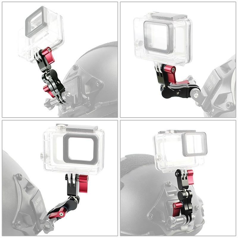 360 Degree Rotating Mount Adapter For Gopro Hero11 - Aluminium Alloy - Black