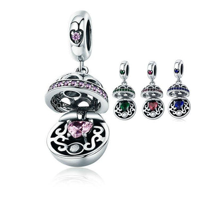 925 Sterling Silver Zircon Pendant With Parts - Scc689-G